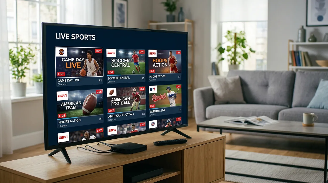 TiviMate IPTV app running on Android TV Google TV showing NFL live stream in 4K