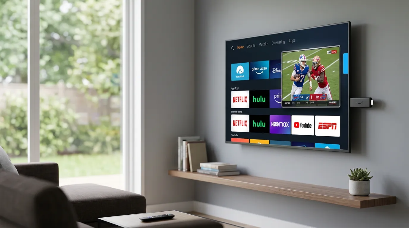 IBO Player Pro app running on Amazon Fire Stick 4K showing live channels